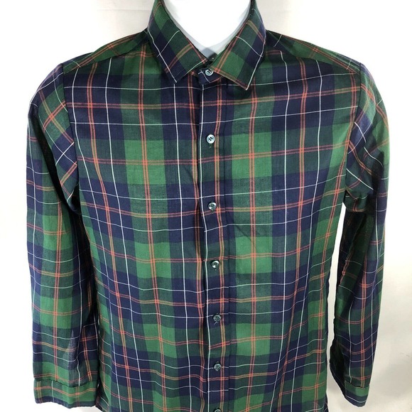 nobrand Other - VINTAGE DEERFIELD SHIRT MENS SIZE 20 PLAID BUTTON DOWN GREEN USA MADE LONG SLEEV